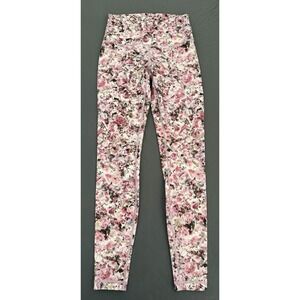 Lululemon Wonder Under Leggings Womens Size 6 Floral Pink Athletic Workout